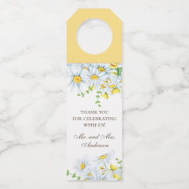 Waterverf Daisy. Bloemen rustieke bruiloft dank u Flessenhanger