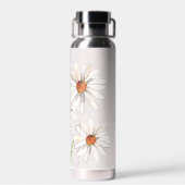 Waterverf Daisy Bouquet op Terrazzo Waterfles (Achterkant)