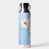 Waterverf Daisy Bouquet over blauw Waterfles (Voorkant)