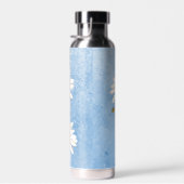 Waterverf Daisy Bouquet over blauw Waterfles (Rechts)