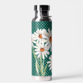 Waterverf Daisy Bouquet over gelaagde Stippen Waterfles (Links)
