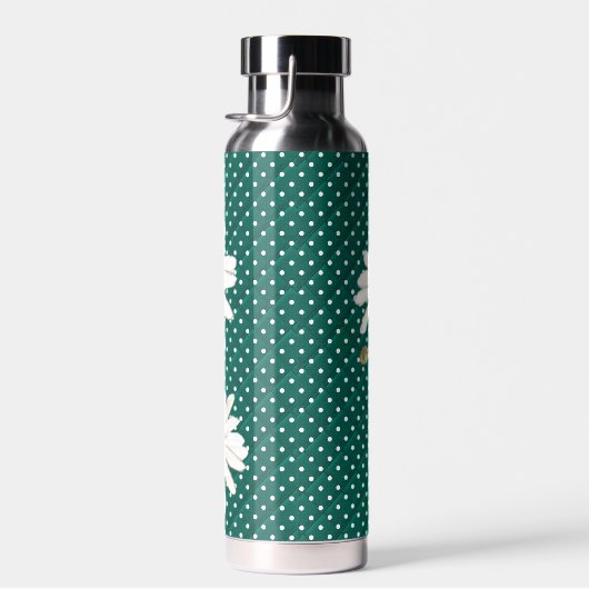 Waterverf Daisy Bouquet over gelaagde Stippen Waterfles (Rechts)