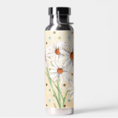 Waterverf Daisy Bouquet over gelaagde Stippen Waterfles (Links)
