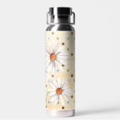 Waterverf Daisy Bouquet over gelaagde Stippen Waterfles (Achterkant)
