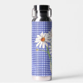 Waterverf Daisy Bouquet over gingham Waterfles (Voorkant)
