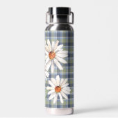 Waterverf Daisy Bouquet over speldenbeton Waterfles (Achterkant)
