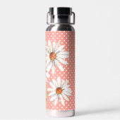 Waterverf Daisy Bouquet over Stippen Waterfles (Achterkant)