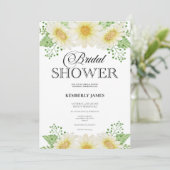 Waterverf Daisy Bridal Shower Kaart (Staand voorkant)