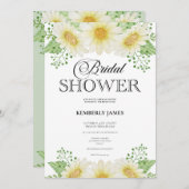 Waterverf Daisy Bridal Shower Kaart (Voorkant / Achterkant)