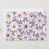 Waterverf Daisy & Butterfly Baby shower Dank u wel Bedankkaart (Achterkant)