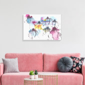 Waterverf Daisy Canvas Afdruk (Insitu (Woonkamer))