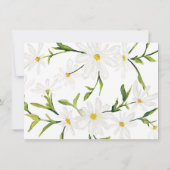 Waterverf Daisy Custom Floral Wedding Invitation Kaart (Achterkant)