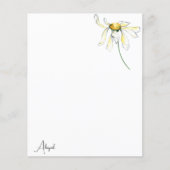 Waterverf Daisy Custom Note (Voorkant)