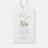 Waterverf Daisy dank u Cadeaulabel (Voorkant)