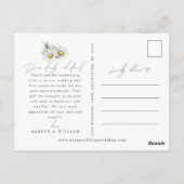 waterverf Daisy dank u foto bruiloft Briefkaart (Achterkant)