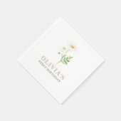 Waterverf Daisy First Birthday Napkins Servet (Hoek)