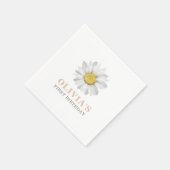 Waterverf Daisy First Birthday Napkins Servet (Hoek)