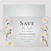 Waterverf Daisy Floral Delicate Spring Botanical Kaart (Voorkant / Achterkant)