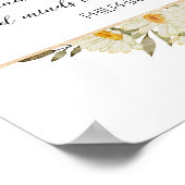 Waterverf Daisy Floral Scripture Poster (Hoek)