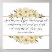 Waterverf Daisy Floral Scripture Poster (Voorkant)