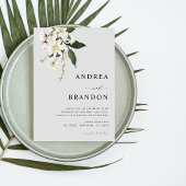 Waterverf Daisy Floral Spring All in One Wedding Kaart