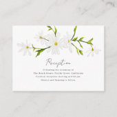 Waterverf Daisy Floral Wedding Reception Kaart (Voorkant)