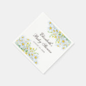 Waterverf daisy flower. Rustiek floraal baby showe Servet (Hoek)