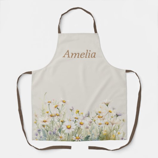 Waterverf Daisy Flower Schort (Voorkant)