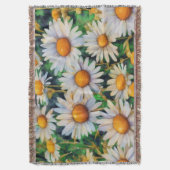 Waterverf Daisy Flowers Tuin Deken (Voorkant Verticaal)