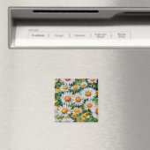 Waterverf Daisy Flowers Tuin Magneet (Insitu (Vaatwasser))