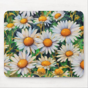 Waterverf Daisy Flowers Tuin Muismat