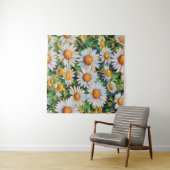Waterverf Daisy Flowers Tuin Wandkleed (In Situ (horizontaal))
