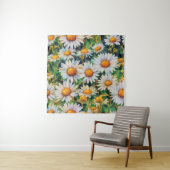 Waterverf Daisy Flowers Tuin Wandkleed (In situ)