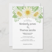 Waterverf Daisy Flowers Weddenschap Kaart (Voorkant)