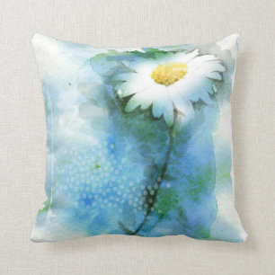 Waterverf Daisy Kussen