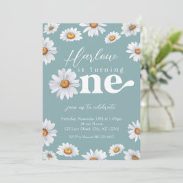 Waterverf Daisy One Girl's eerste verjaardag Kaart