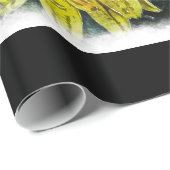 Waterverf Daisy op wit groot Cadeaupapier (Rol Hoek)