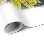 Waterverf Daisy op wit groot Cadeaupapier (Rol Hoek)