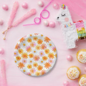 Waterverf Daisy Pattern Pastel Baby shower Papieren Bordje (Feest)