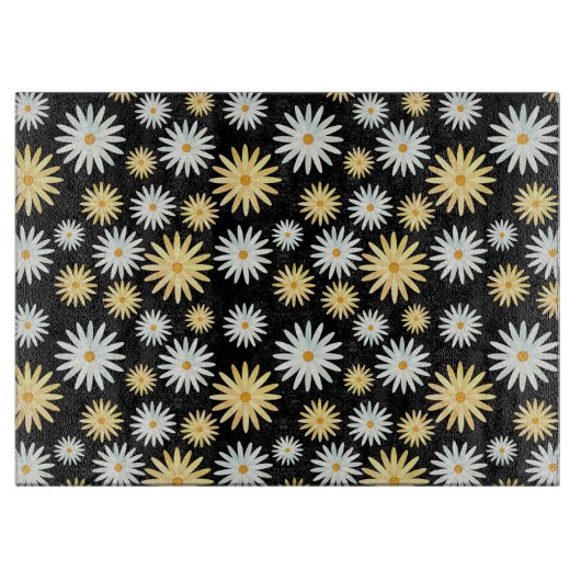 Waterverf Daisy Pattern voor Keuken Snijplank (Voorkant)