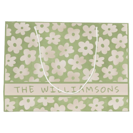 Waterverf Daisy Persoonlijk Happy Pasen Groot Cadeauzakje (Achterkant)