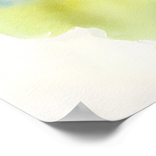 Waterverf Daisy Poster (Hoek)