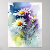 Waterverf Daisy Poster (Voorkant)