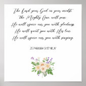 Waterverf Daisy Scripture Poster (Voorkant)