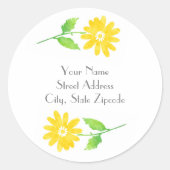 Waterverf Daisy Stems Labels (Voorkant)