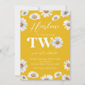 Waterverf Daisy Two Girl's 2e verjaardag Kaart (Voorkant)