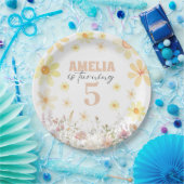 Waterverf Daisy Verjaardag Papieren Bordje (Feest)