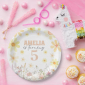 Waterverf Daisy Verjaardag Papieren Bordje (Feest)