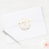 Waterverf Daisy Verjaardag Ronde Sticker (Envelop)
