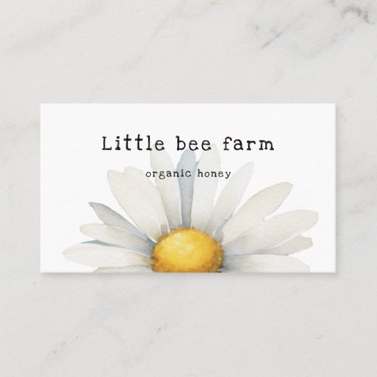 Waterverf Daisy visitekaartje (Voorkant)